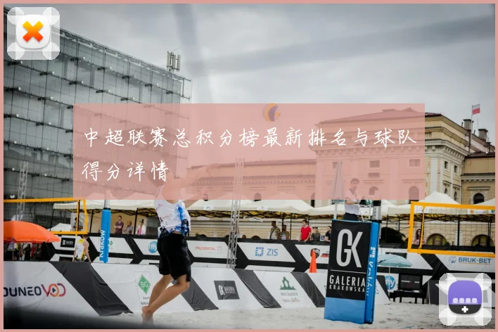 中超联赛总积分榜最新排名与球队得分详情